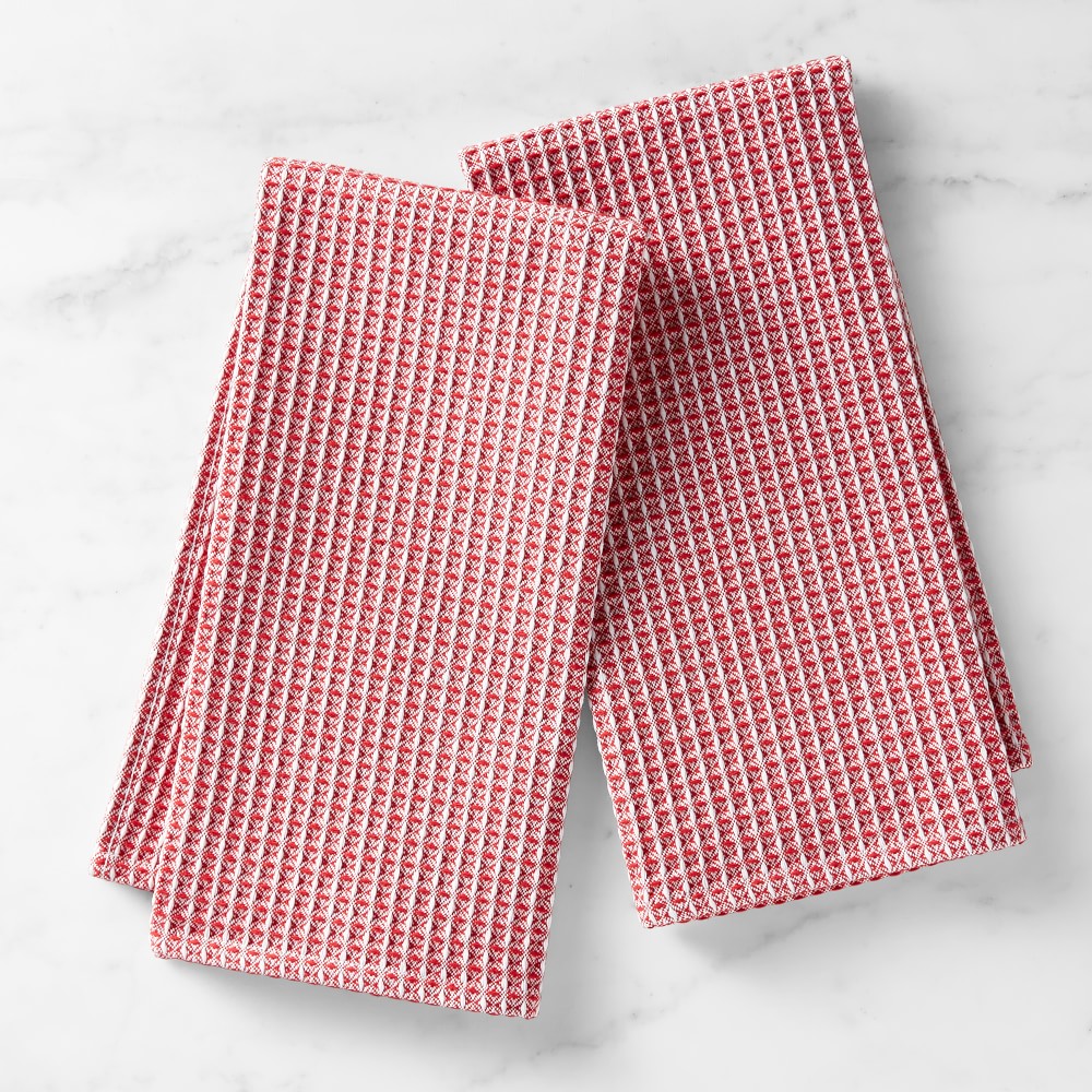 Oversized Waffle Weave Towels, Set of 2 - 20" X 30", Claret