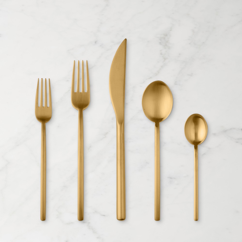 Mepra Due Flatware Sets - Brushed Gold