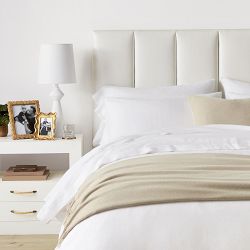 Kennedy Channel-Tufted Upholstered Bed &amp; Headboard