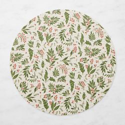 Chilewich Basketweave Round Noel Placemat, Set of 4
