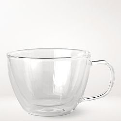 Double-Wall Glass Latte Mugs, Set of 4