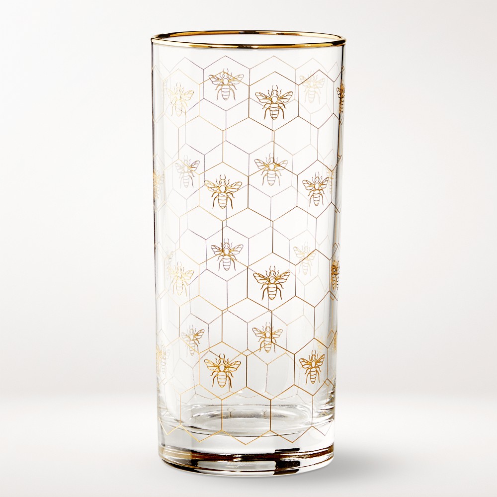 Honeycomb Highball Glasses - Set of 4