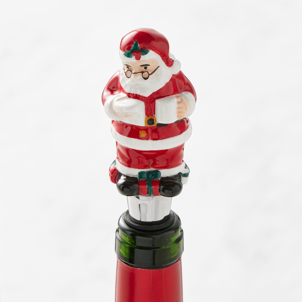 Williams Sonoma Holiday Novelty Wine Stopper - Santa
