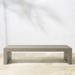 Larnaca Teak 60 Rectangle Coffee Table, Teak, Grey