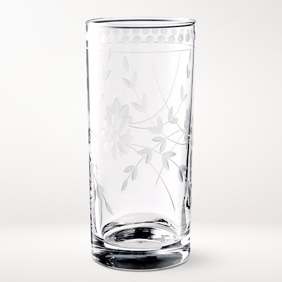 Vintage Etched Highball Glasses | Williams Sonoma