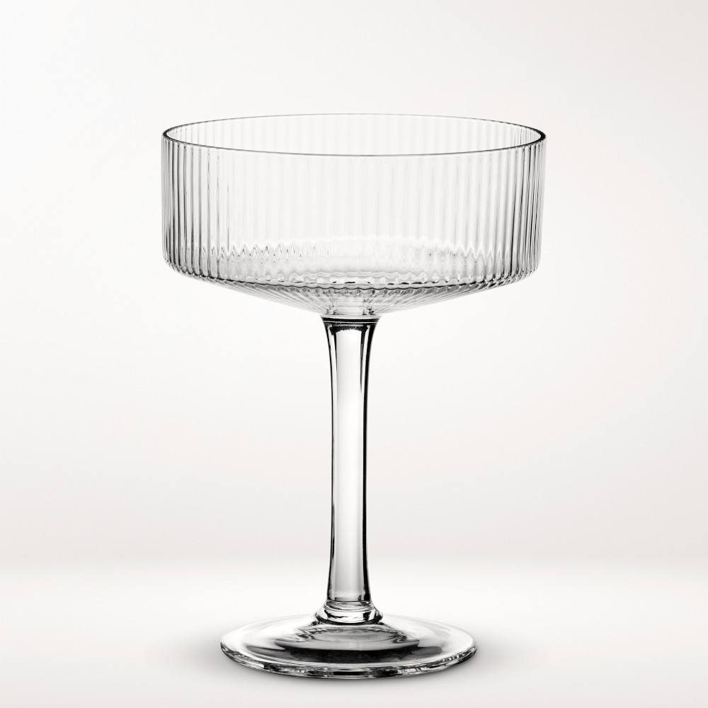 Modern Optic Coupe Glasses - Set of 4