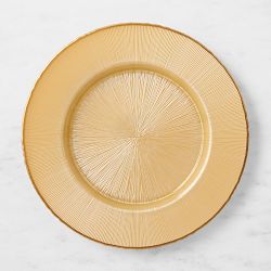 Gold Rim Glass Charger, Gold