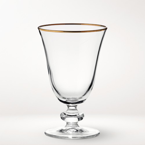 Gold Rim Goblets, 9.25-oz, Set of 4