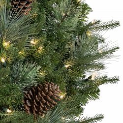 Balsam Hill Mixed Evergreen Pre-Lit Faux Wreath &amp; Garland