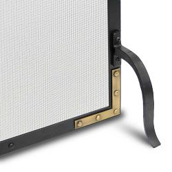 Refined Rivet Single Panel Fireplace Screen