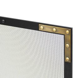 Refined Rivet Single Panel Fireplace Screen