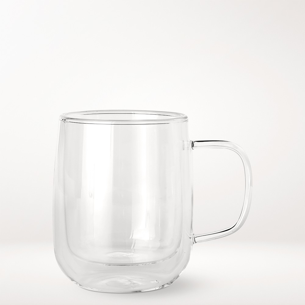 Double-Wall Glass Coffee Mugs - Set of 4