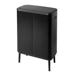 Brabantia Bo Touch Top Hi Dual Compartment Recycling Trash Can, 2 x 8 Gallon 