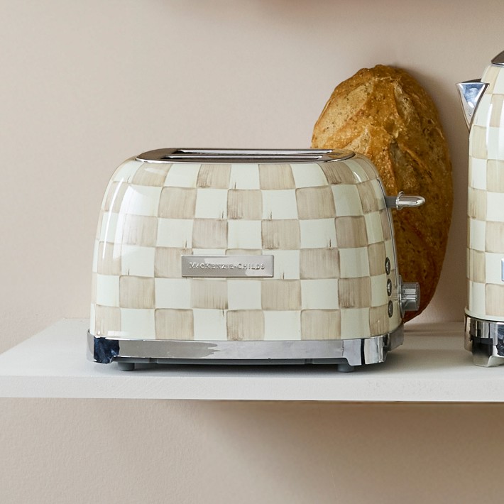 MacKenzie-Childs Mocha Check 2-Slice Toaster | Williams Sonoma