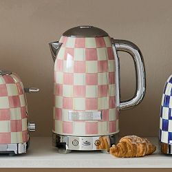 MacKenzie-Childs Rosy Check Electric Kettle