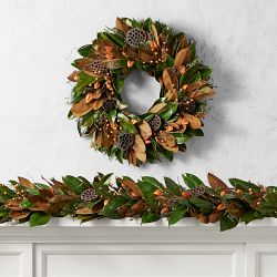 Magnolia Lantern Live Wreath &amp; Garland