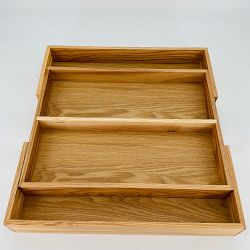 OPEN BOX: Hold Everything Expandable In Drawer Tool Organizer, Ashwood, Large