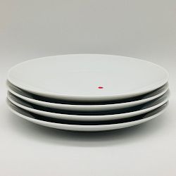 OPEN BOX: Pillivuyt Coupe Porcelain Salad Plates, Set of 4, White