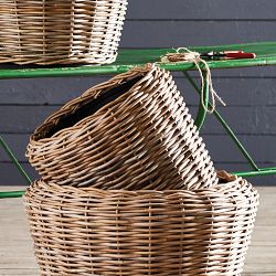 Woven Dry Basket Planter, 17.75"