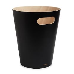 Umbra Black Woodrow Trash Can