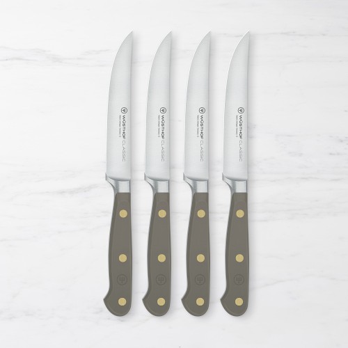 Wusthof Classic Steak Knives, Set of 4, Velvet Oyster