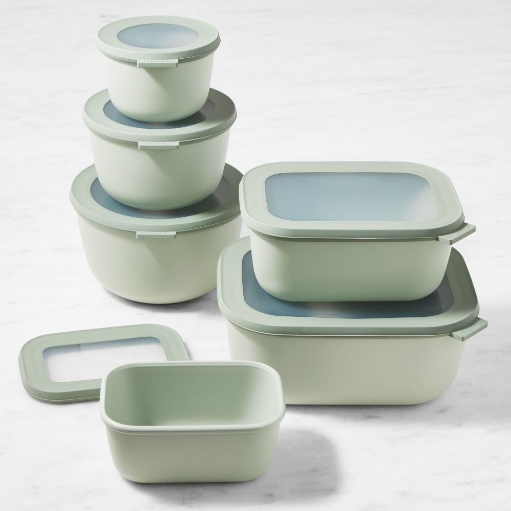 Mepal Nested Food Storage Containers, 12-Piece Set - 12-Piece Set, Nordic Jade