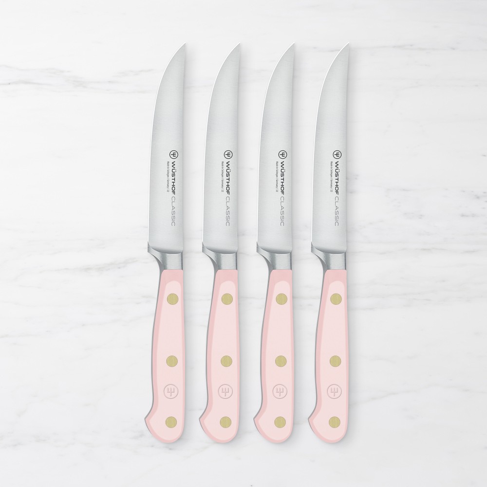 WÜSTHOF Classic Steak Knives, Set of 4 - Set of 4, Light Pink