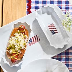 American Flag Hot Dog Dish