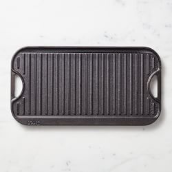 Lodge Classic Seasoned Cast Iron Double Burner Reversible Grill/Griddle