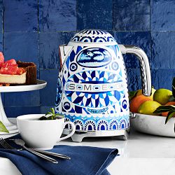 SMEG Dolce &amp; Gabbana Electric Kettle, Blu Mediterraneo