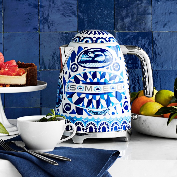 SMEG Dolce & Gabbana Kettle Blu Mediterraneo | Williams Sonoma