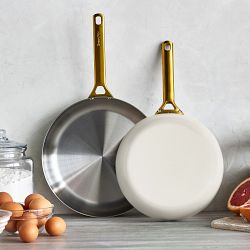 GreenPan™ Reserve Pro Stainless-Steel Color Series Fry Pan Set, 10" &amp; 12"