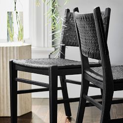 Sullivan Woven Dining Side Chair, Ebony