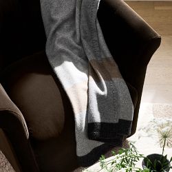 Italian Boiled Wool Stripe Throw