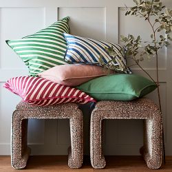 Painted Stripe Silk Pillow Cover