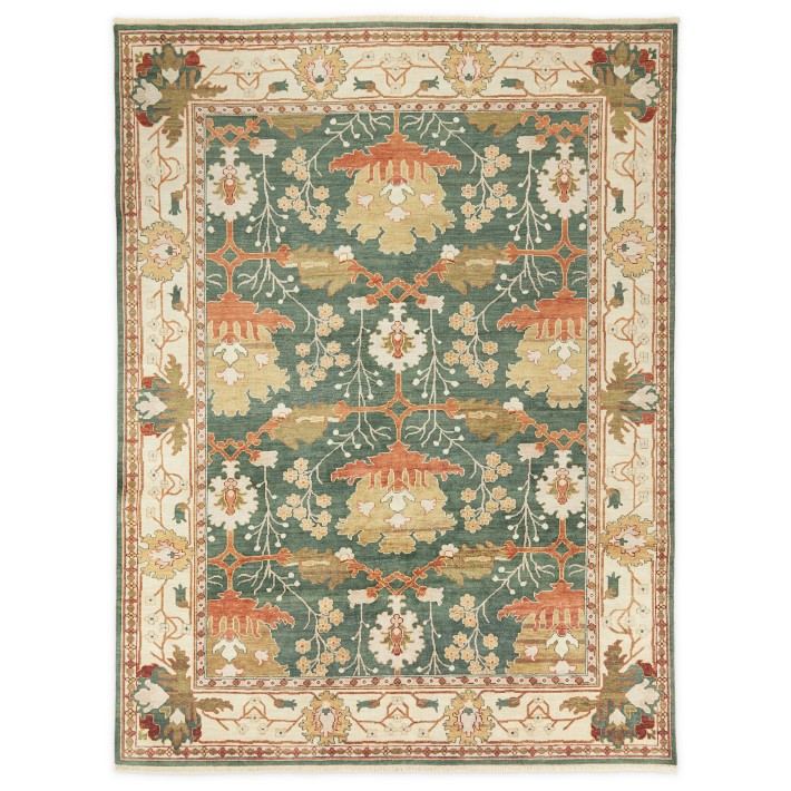 ラグ・カーペット Oriental Traditional Herizz Wool 100% Knotted Hand 13'3'' x 9'5'' rug Hand-Knotted Traditional 50s ラグ・カーペット