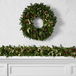 Cedar Berry Eucalyptus Live Wreath &amp; Garland