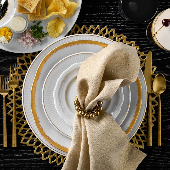 Chilewich Dahlia Brass Placemat | Williams Sonoma