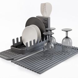 Dorai Over the Sink Dish Pad and Dish Pad Rack