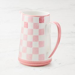 MacKenzie-Childs Stoneware Check Pitcher