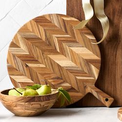 Herringbone Round Cheese Boards
