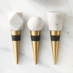 Williams Sonoma Marble Wine Stoppers, Set of 3