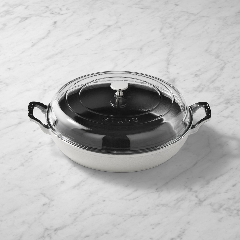 Staub Enameled Cast Iron Everything Braiser, 3 1/2-Qt. - 3 1/2-Qt., White Truffle