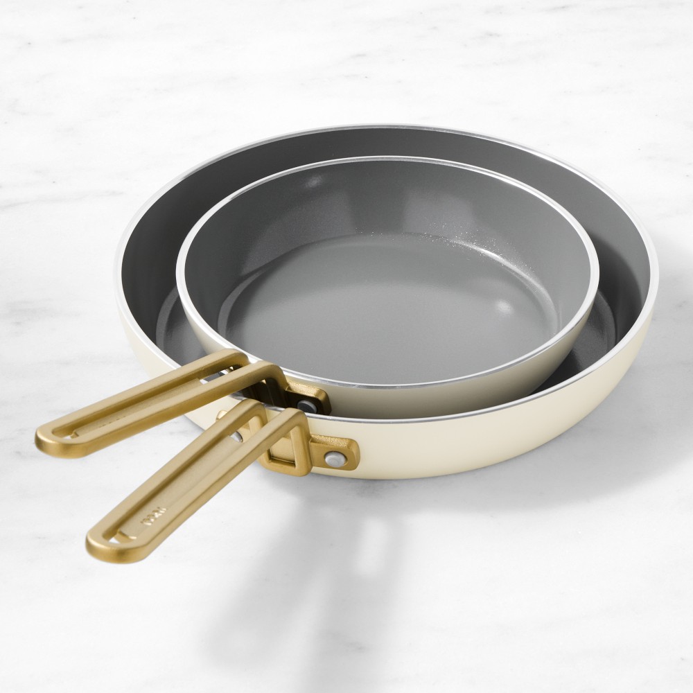 GreenPan™ Stanley Tucci™ Ceramic Nonstick Fry Pan, Set of 2 - 8" & 10", Carrara White
