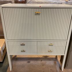 OPEN BOX: Lewis Hutch Desk, 45", Bone