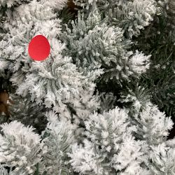 OPEN BOX: Jeff Leatham Winter White Faux Tabletop Tree with Twinkle Lights, 16"