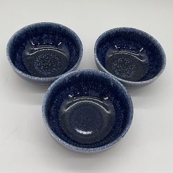 OPEN BOX: Cyprus Reactive Glaze Cereal Bowls, Set of 4, Blue