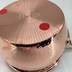 OPEN BOX: Ruffoni Historia Disney© Hammered Copper Saucepan with Pluto Knob, 2 1/2-Qt.