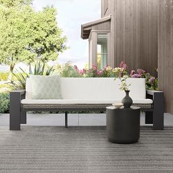Larnaca Outdoor Slate Grey Metal Sofa | Williams Sonoma