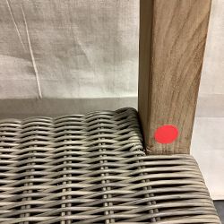 OPEN BOX: Larnaca Outdoor Teak x All Weather Weave Dining Side Chair, Natural